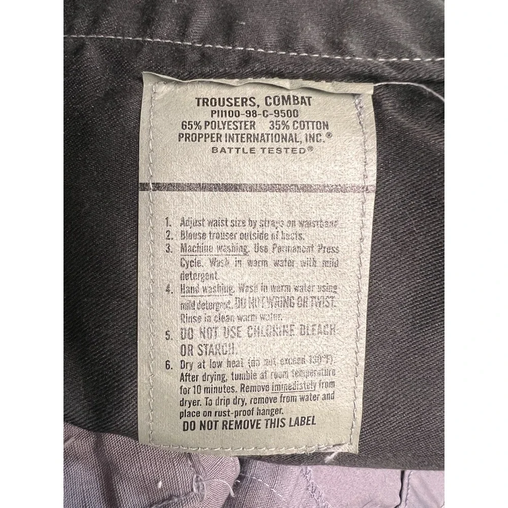 Propped Combat Trousers Gray Cargo Pants Sz‎ L Pll100-98-C-9500 Waist 35-39